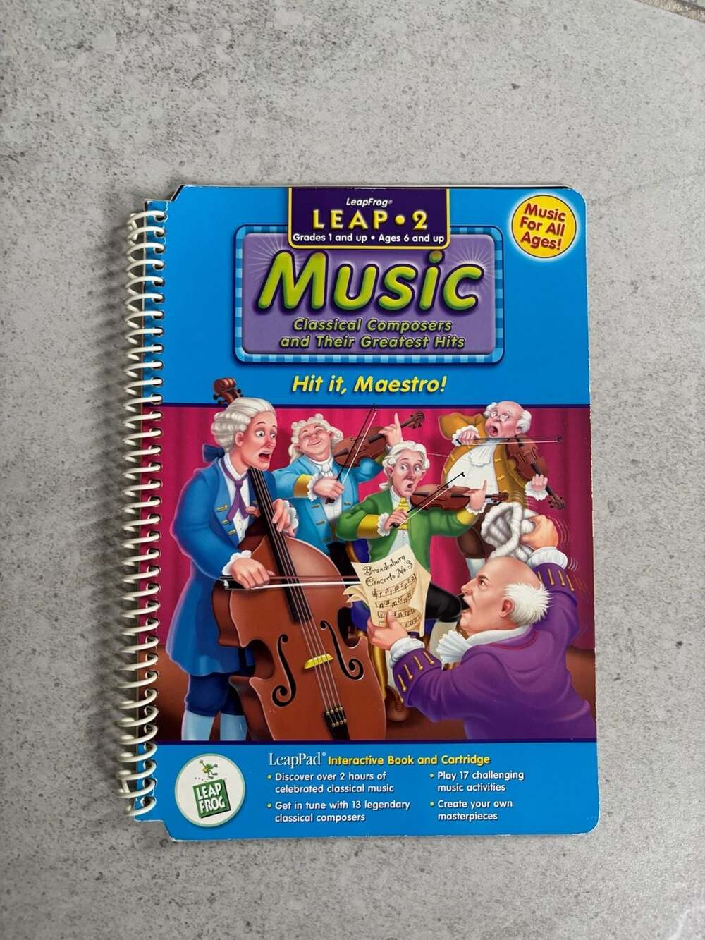 LeapFrog LeapPad 2 Music Hit It, Maestro! Interactive Book ( JUST THE BOOK)